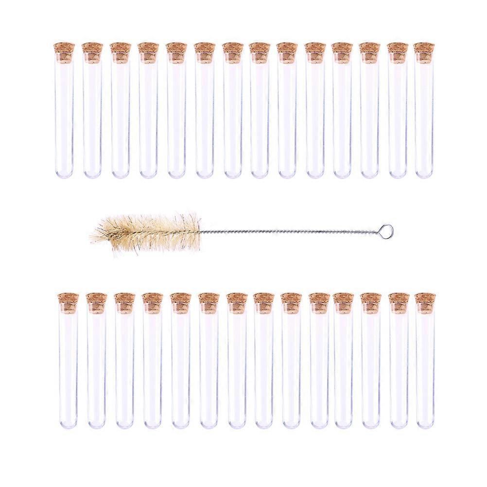 100pcs Plastic Test Tubes Bath Salts Storage Tubes Liquid Container with Stopper
