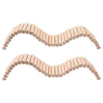 2er-Set Hamsterleitern aus Holz – Sicheres Kletterspielzeug für Hamster, Chinchillas und Ratten.