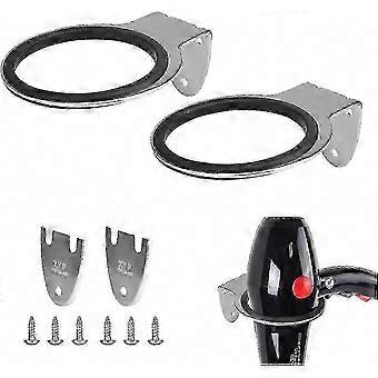 Anti-Rust 2 Pack Stainless Steel Wall Mount Hair Dryer Holder Base with 2 Stainless Steel Washers and 6 Screws