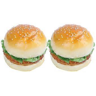 2er-Pack realistische Hamburger, lebensechte Simulation, künstliche Hamburger, Bäckerei-Display, Kinderlebensmittel, Brotspielzeug, Heimdekoration, Edition 0629