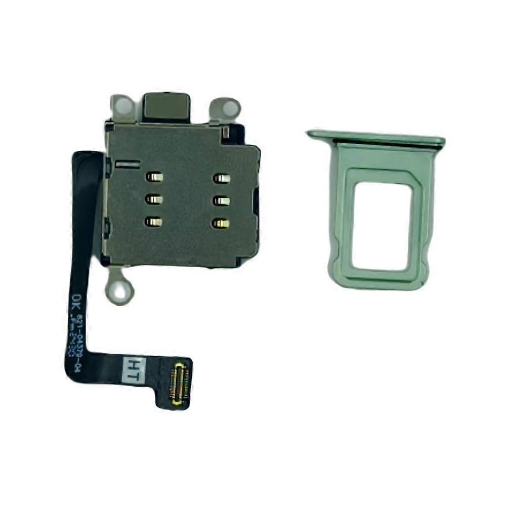 Dual Sim Reader and Sim Tray for iPhone 15 Green