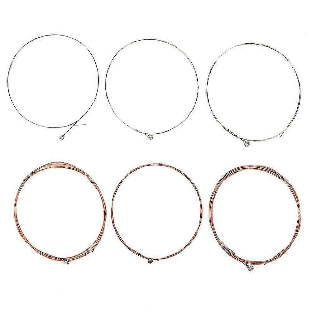 Replacement metal strings compatible with acoustic folk guitar