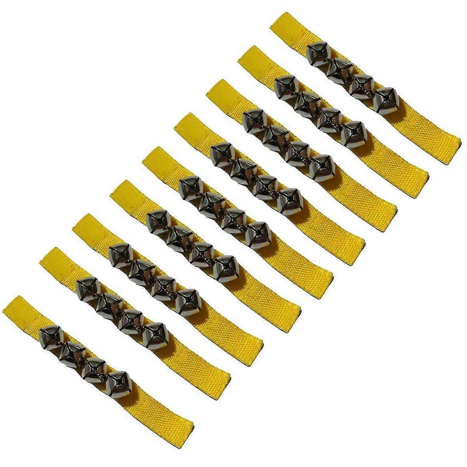 Bright Yellow 10Pcs Orff Handbell, Multi-Faceted Development Handbell