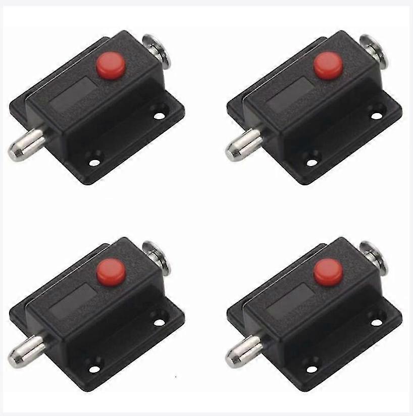 Latch , 4pcs 3.7cm Automatic Spring Button Security Slide Latch compatible with Cabinet
