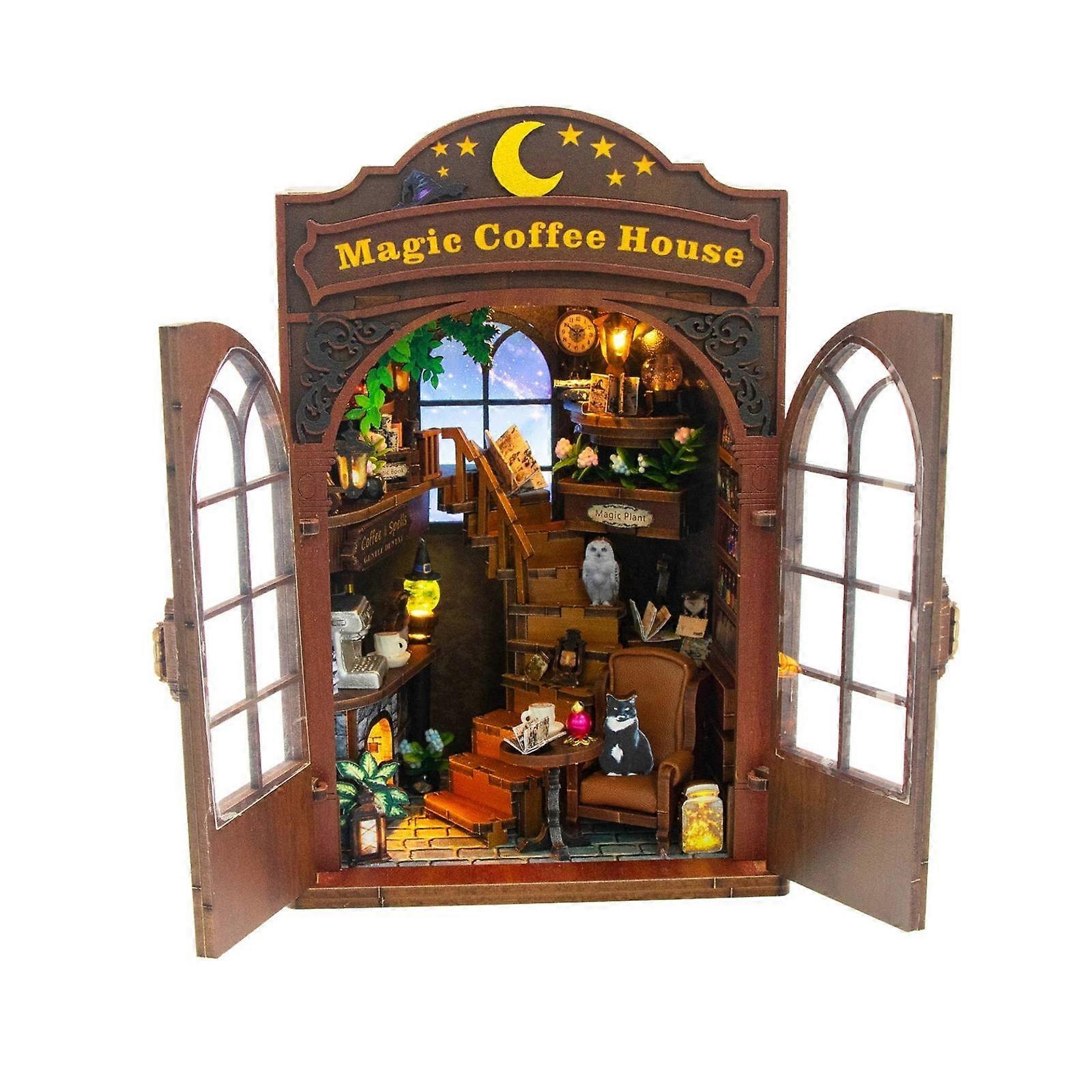 DIY Miniature House Kit Tiny Book Nook Warm for Study