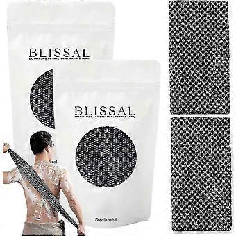 2Pcs Exfoliating Shower Towel No More Chemicals Exfoliation for All Ages, Exfoliating Antibacterial Shower Towel Keb