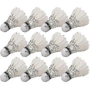 Badminton Ball 12pcs  Shuttlecock Feather Badminton Balls compatible with Badminton Training well