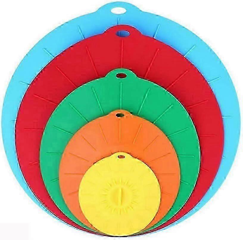 Reusable Silicone Suction Lids Dustproof Heat Resistant Covers Compatible with Any Size Container