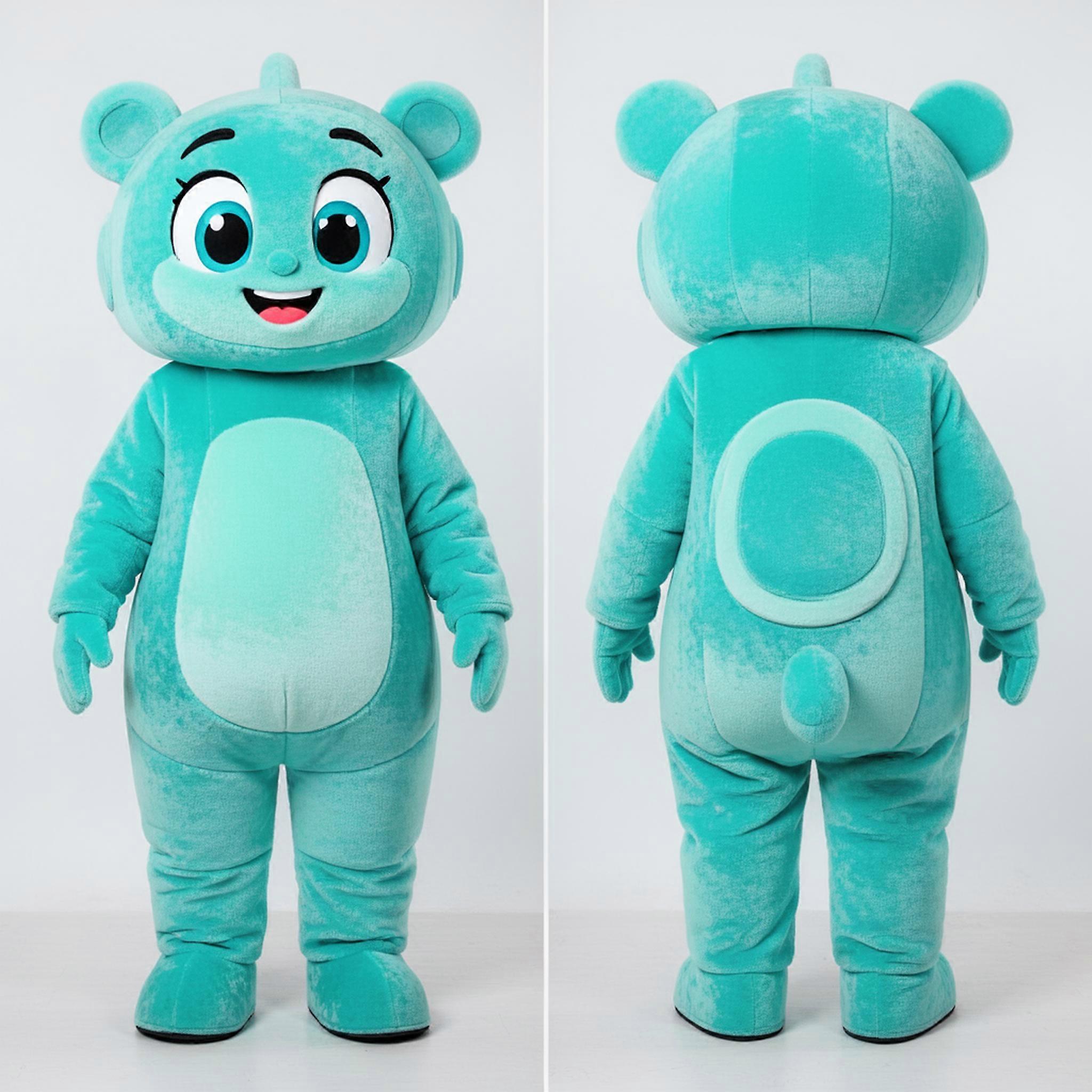 MASTICOT Turquoise Swirling Gyro Mascot
