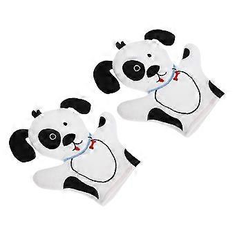 Cartoon Dog Bath Gloves for Kids Gentle Exfoliation 6Pcs Soft Shower Mitts