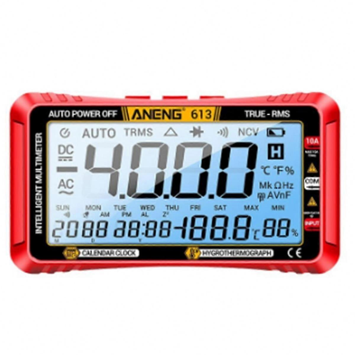 Real-Time Electrical Testing Smart Digital Multimeter, 4000 Count Ammeter Voltmeter with Power-Off Measuring