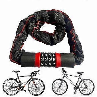 Cadeado de corrente antifurto para bicicleta, durável e extra longo, para segurança de scooters, edição 0327.
