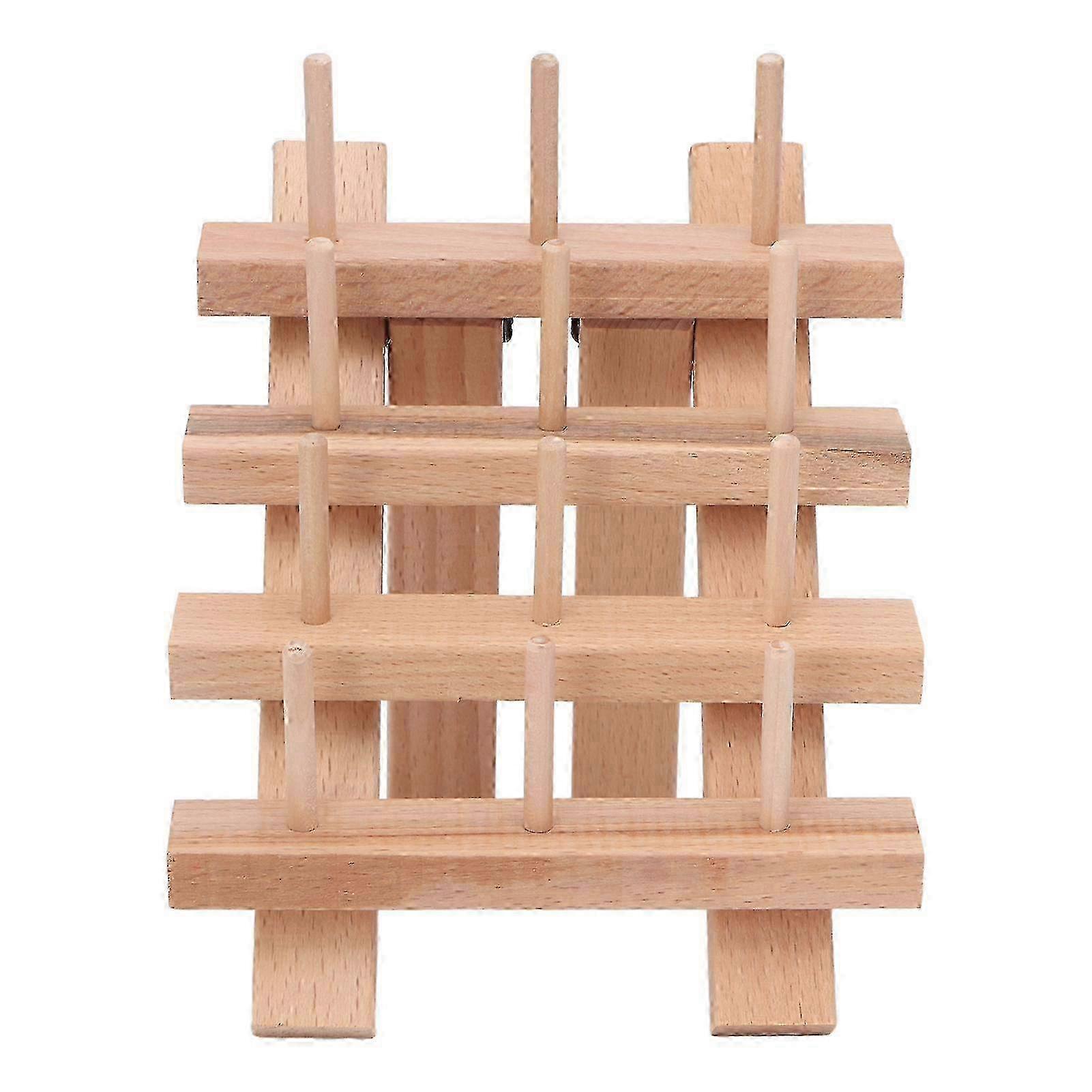 Foldable Wooden Bobbin Rack 12 Spools