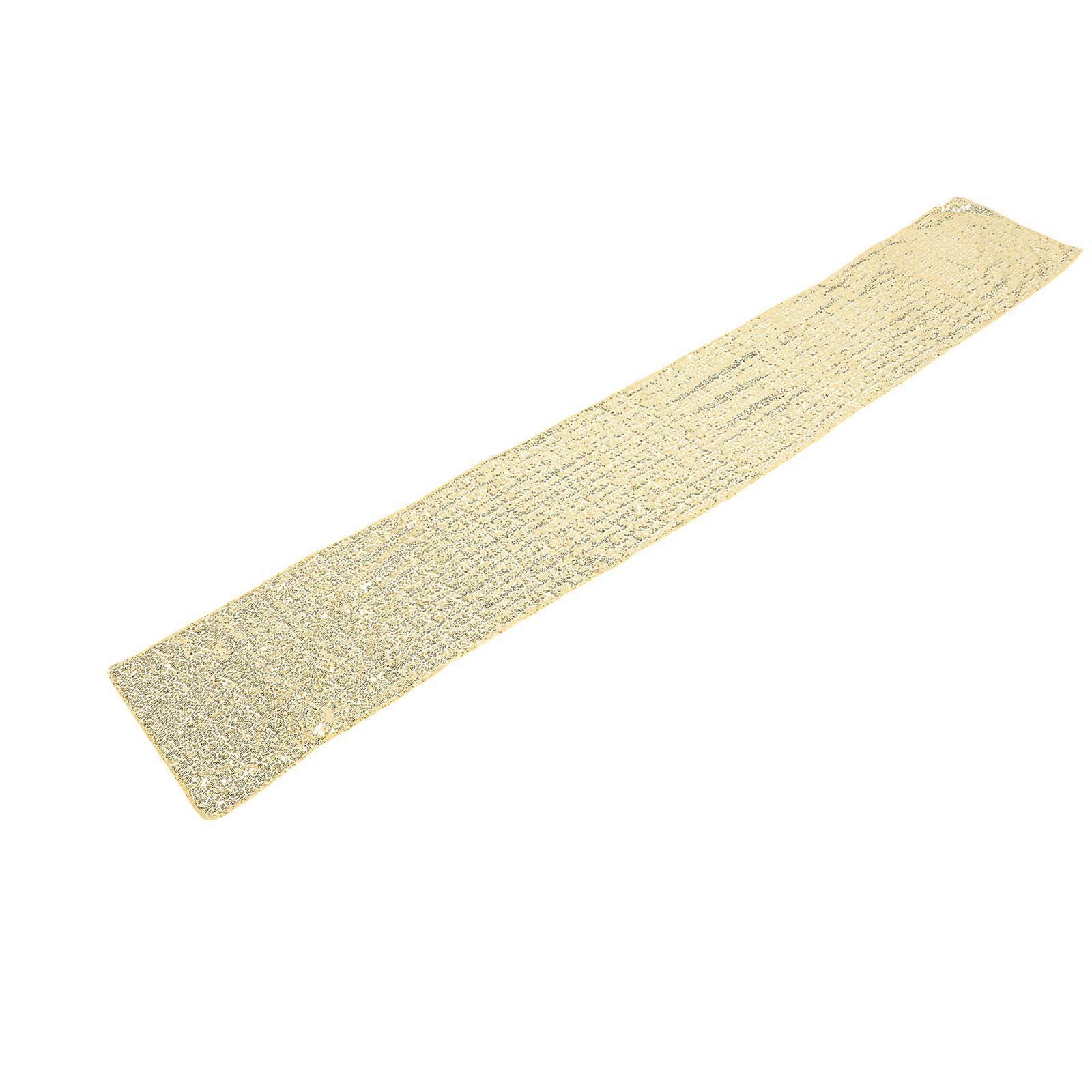 Wedding Table Runner for Decoration Golden Sequin Polyester Cloth