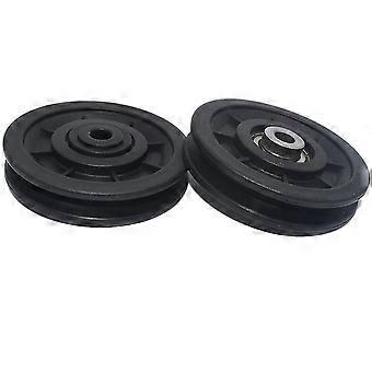2 Pcs 90mm Pulley Rollers Nylon Bearing Pulleys Gym Equipment Parts Fitness Equipment Parts