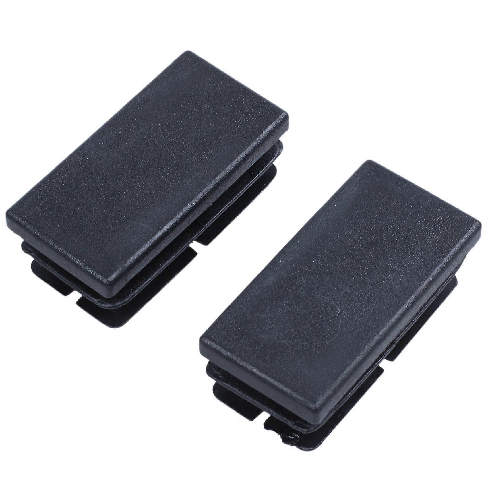 24 Pcs Black Plastic Rectangular Blanking End Caps Inserts 20mmX40mm