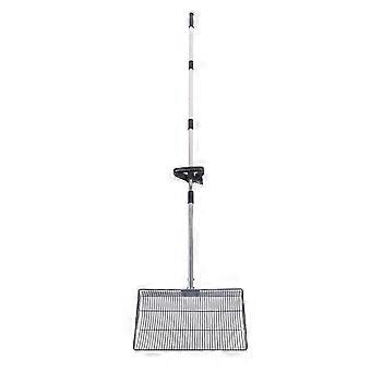 Telescopic Chicken Poop Scooper Stainless Steel Litter Sifter with Adjustable Long Handle