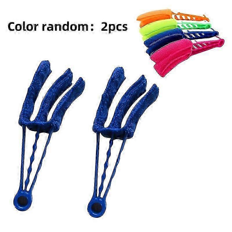 2 Pcs Random Color Triple Head Cleaning Brushes Microfiber Dusters