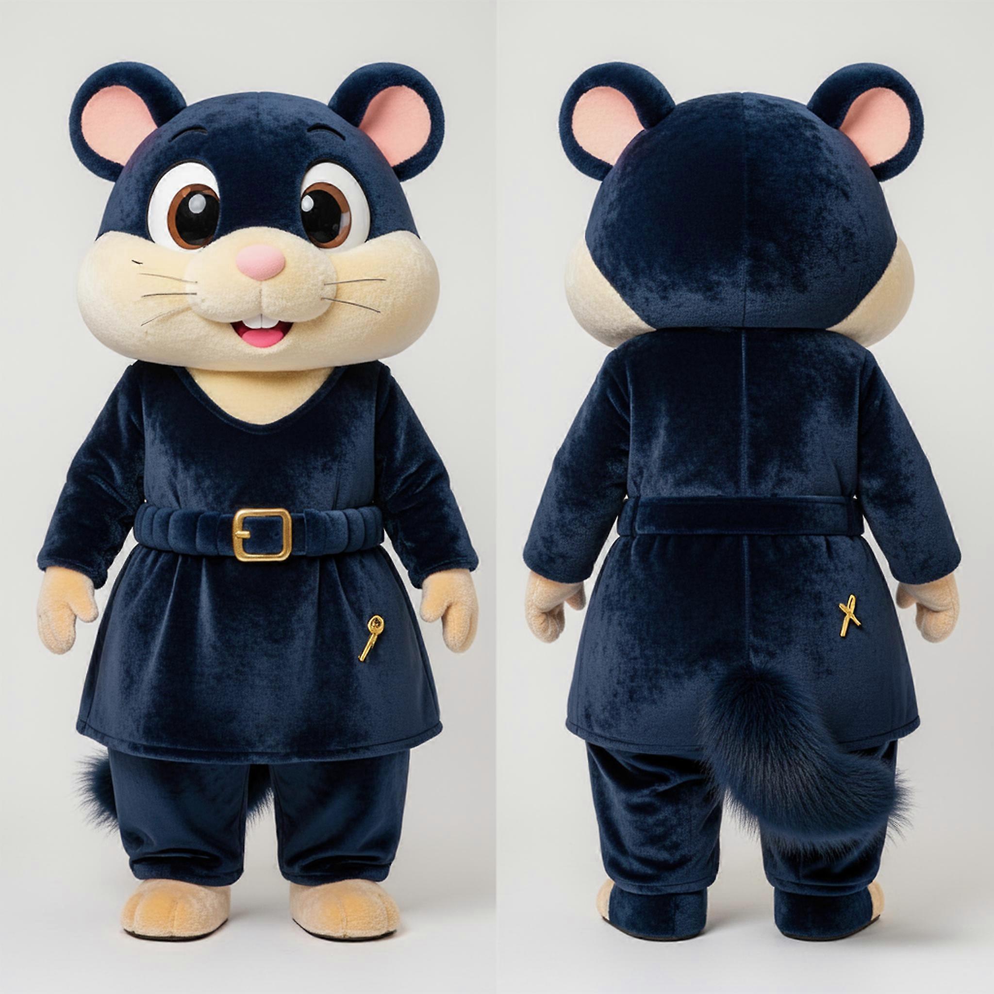MASTICOT Navy Blue Cuddly Hamster Mascot