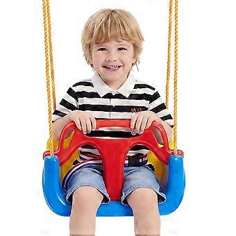 Altalena 3 in 1 per bambini, portata massima 136 kg (300 libbre), colore rosso/giallo/blu, per parchi giochi interni ed esterni.