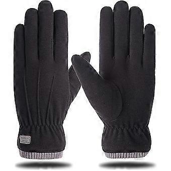 Frauen Winter Warm Touchscreen Handschuhe Thermal Soft Futter Elastische Manschette Texting Handschuhschwarz