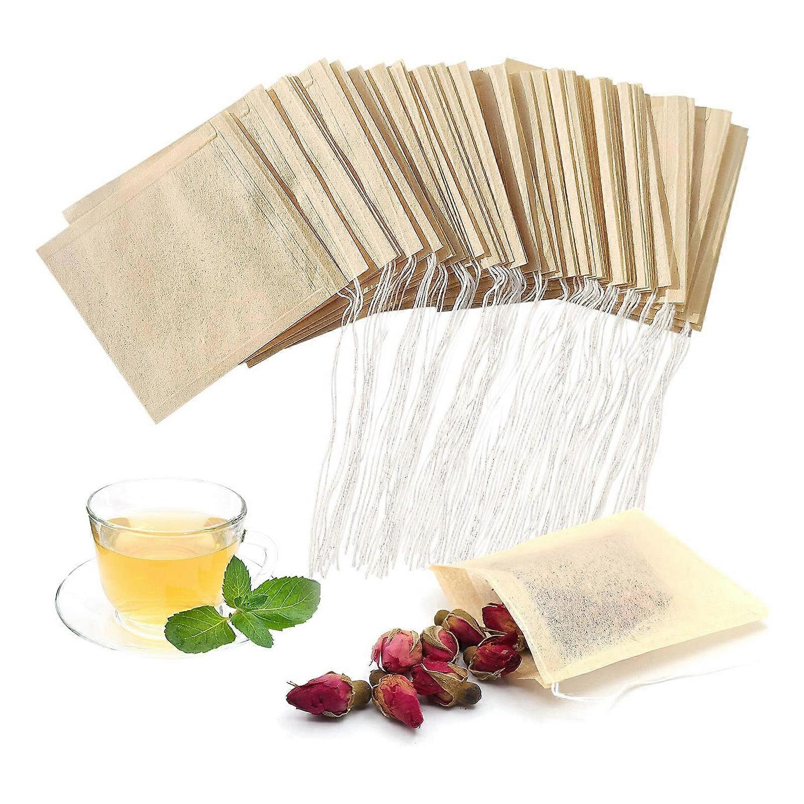 Unbleached Drawstring Tea Filter Bags Loose Tea Spices