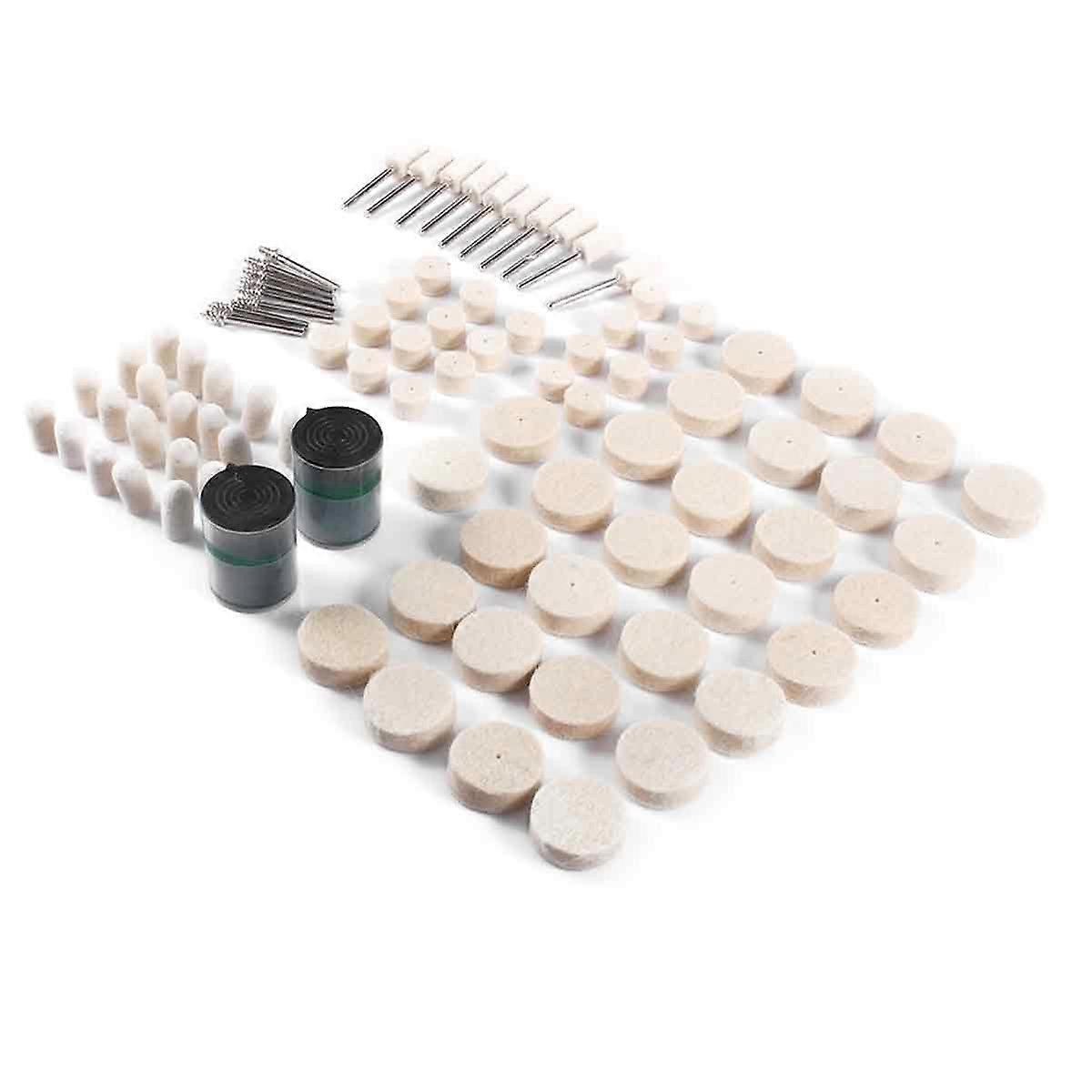 Wool Felt Mounted Mandrel Polishing Buffing Wheel Kit