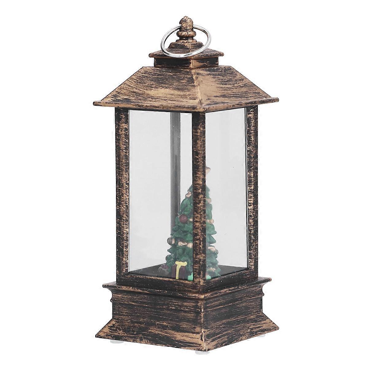 Vintage LED Snowman Snow Globe Lantern