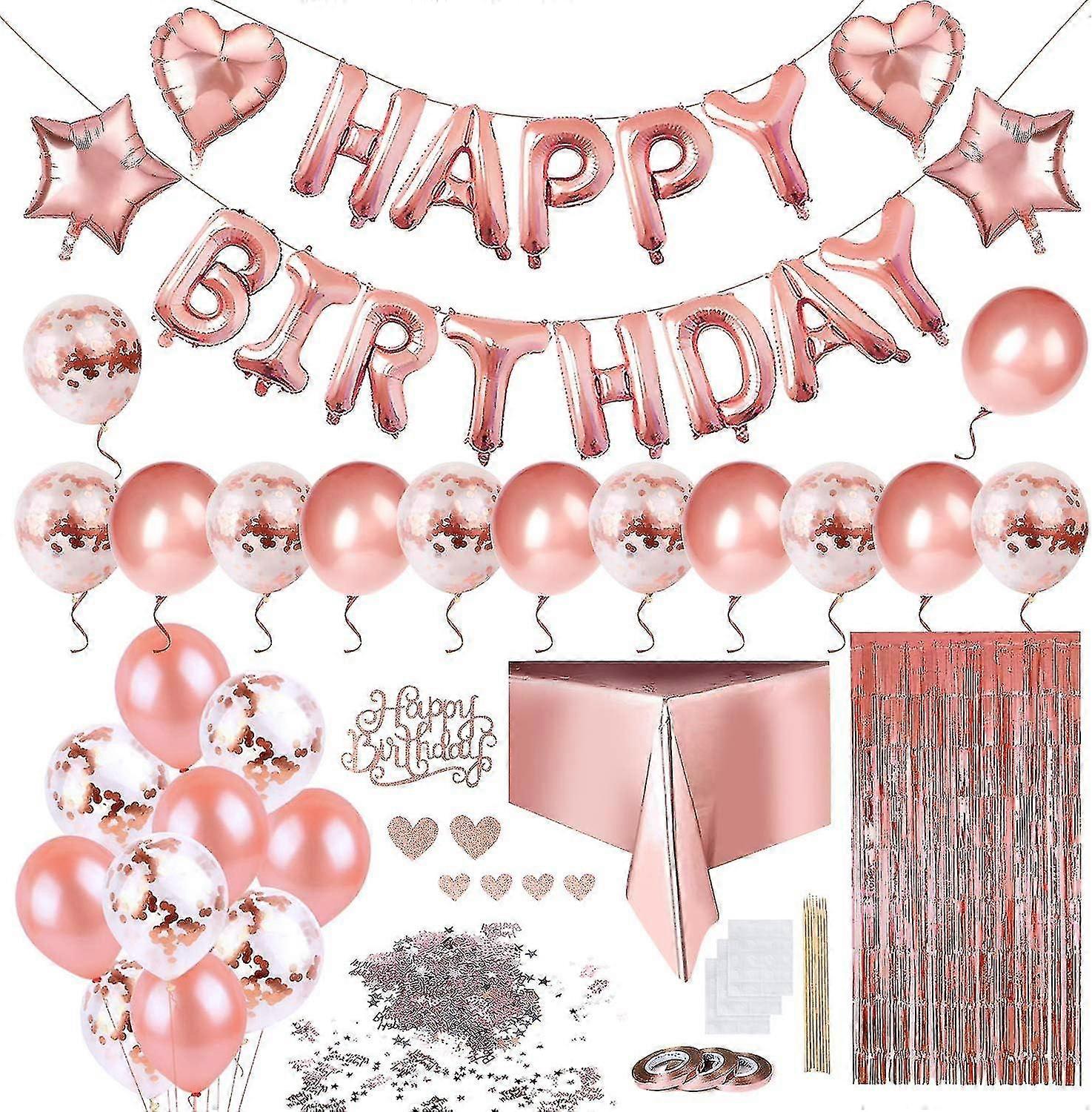 Birthday Party Decorations - Rose Gold Theme