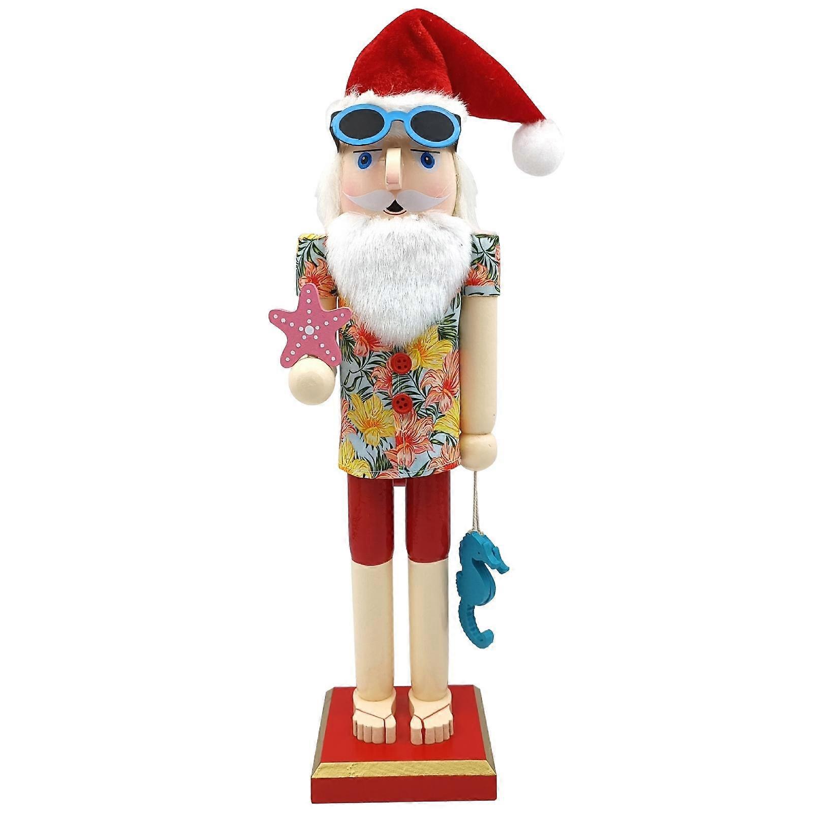 Tropical Santa Nutcracker | Standing, Nutcracker Santa, for Tabletop