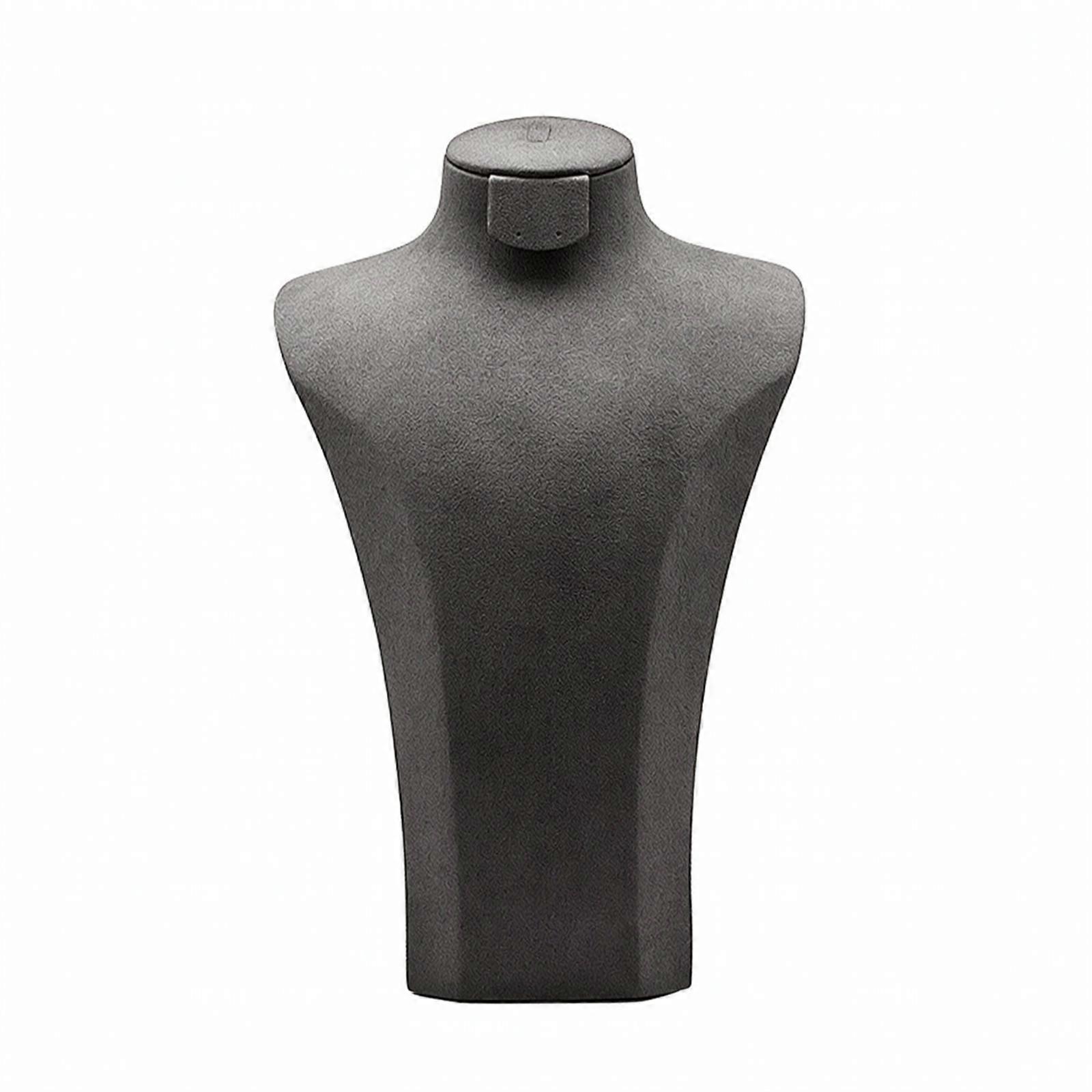 Elegant Necklace Display Bust | Soft Microfiber Surface, Necklace Bust Mannequin