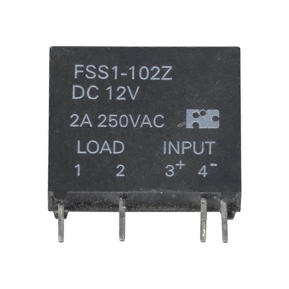 12VDC Quality Device Type Solid State Relay 250VAC Maximum Load Current 2A Black