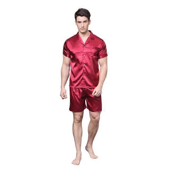 Erkekler İçin Saten İpek Pijama Seti - Yumuşak & Rahat