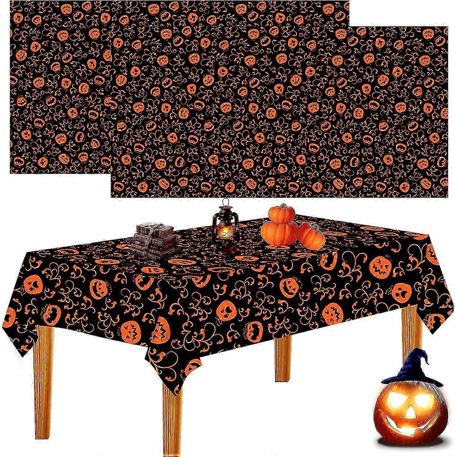 Vivid Pattern Halloween Tablecloth Set