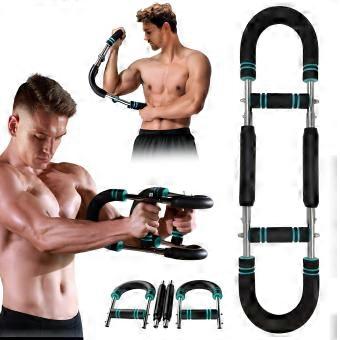 Armtrainer, verstelbare trainer voor armen en borstspieren met weerstand 30 kg - 40 kg