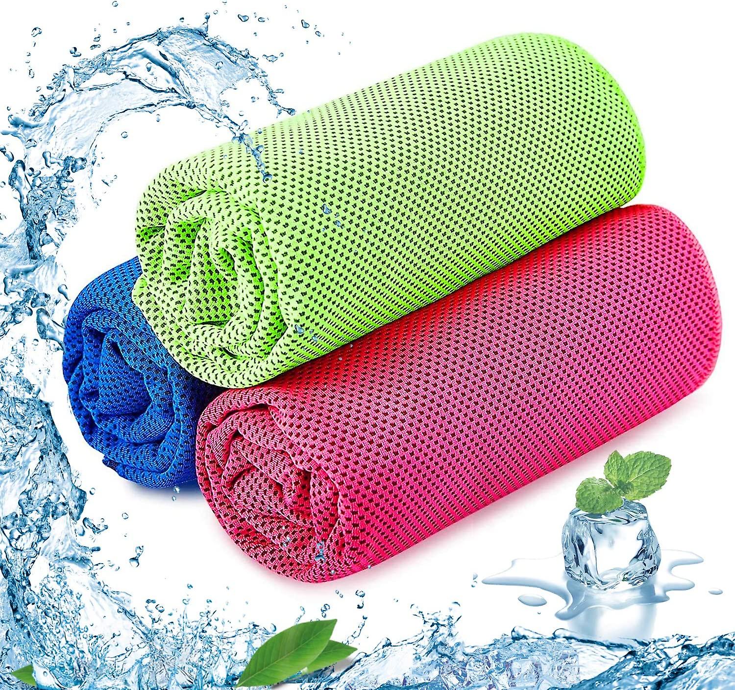 Ręcznik chłodzący 4 Pack Instant Relief Mikrofibra Fajne ręczniki Chilling Neck Wrap Ice Cold Rags/szalik Fo
