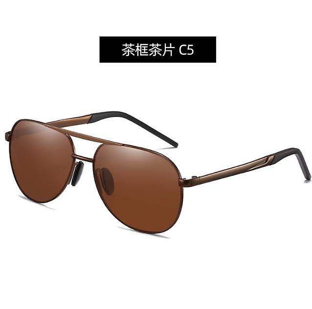 Fashion Men's Polarized Sunglasses Metal Driving Sunglasses Driver Driving Anti-uv Toad Glasses