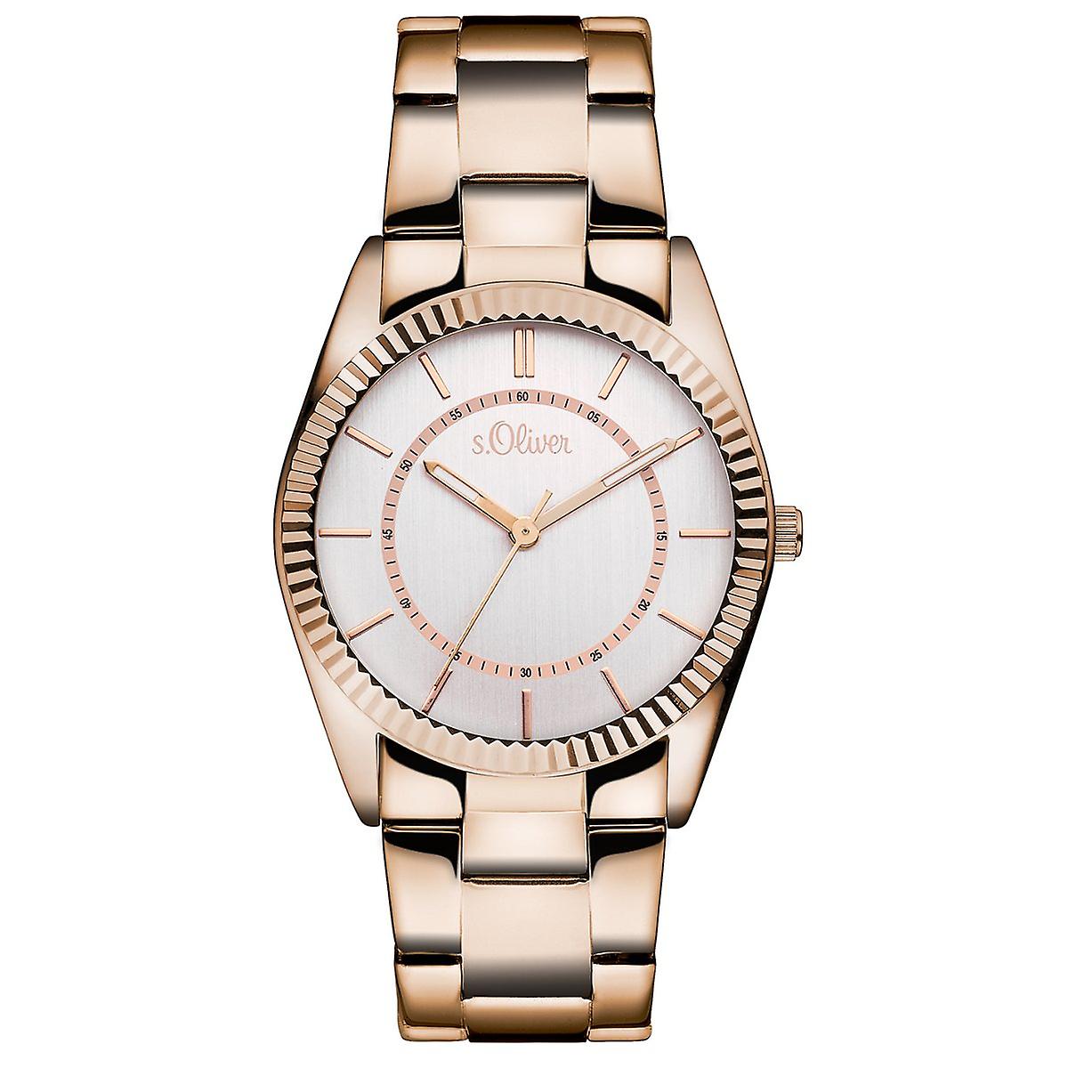 s.Oliver ladies wrist watch analog quartz IP Rosé SO-15140-MQR