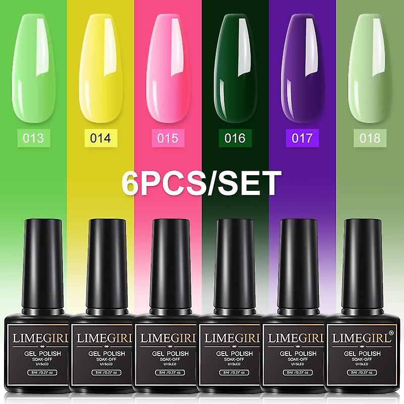 Gel Nail Polish Set Pure Color Nail Kit Glitter Semi Permanent Nail Art Base Top Coat Uv Led Gel Polish Set 2
