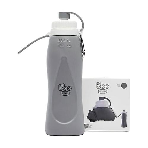 Gray silicone collapsible bottle 500 ml 1 unit (Grey)