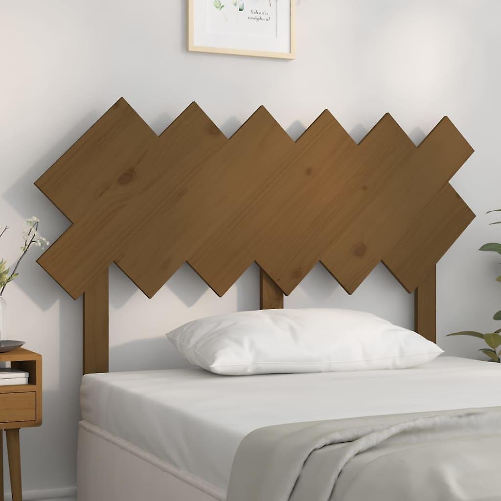 Headboard Honey Brown 122.5x3x80.5 cm Solid Pine Wood