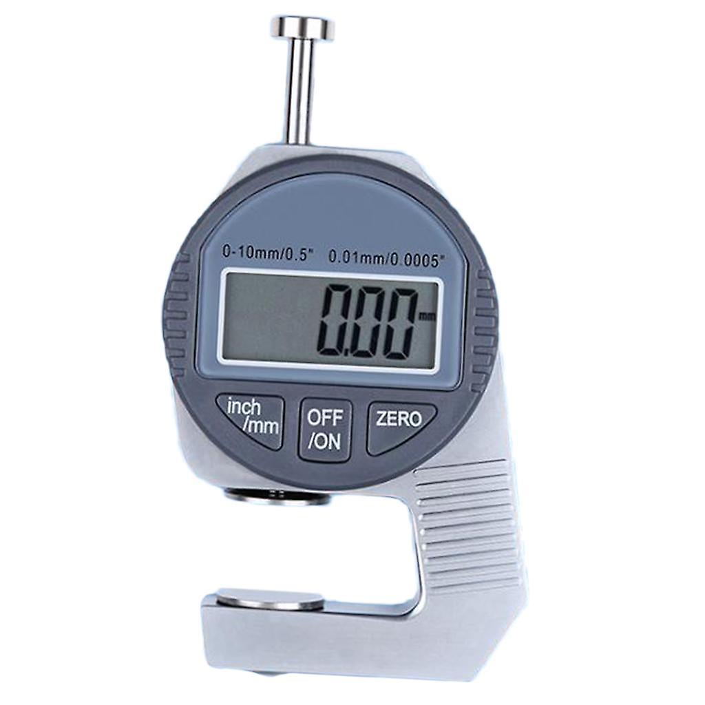 Portable Mini LCD Digital Thickness Gauge 0-10mm Meter Large flat head