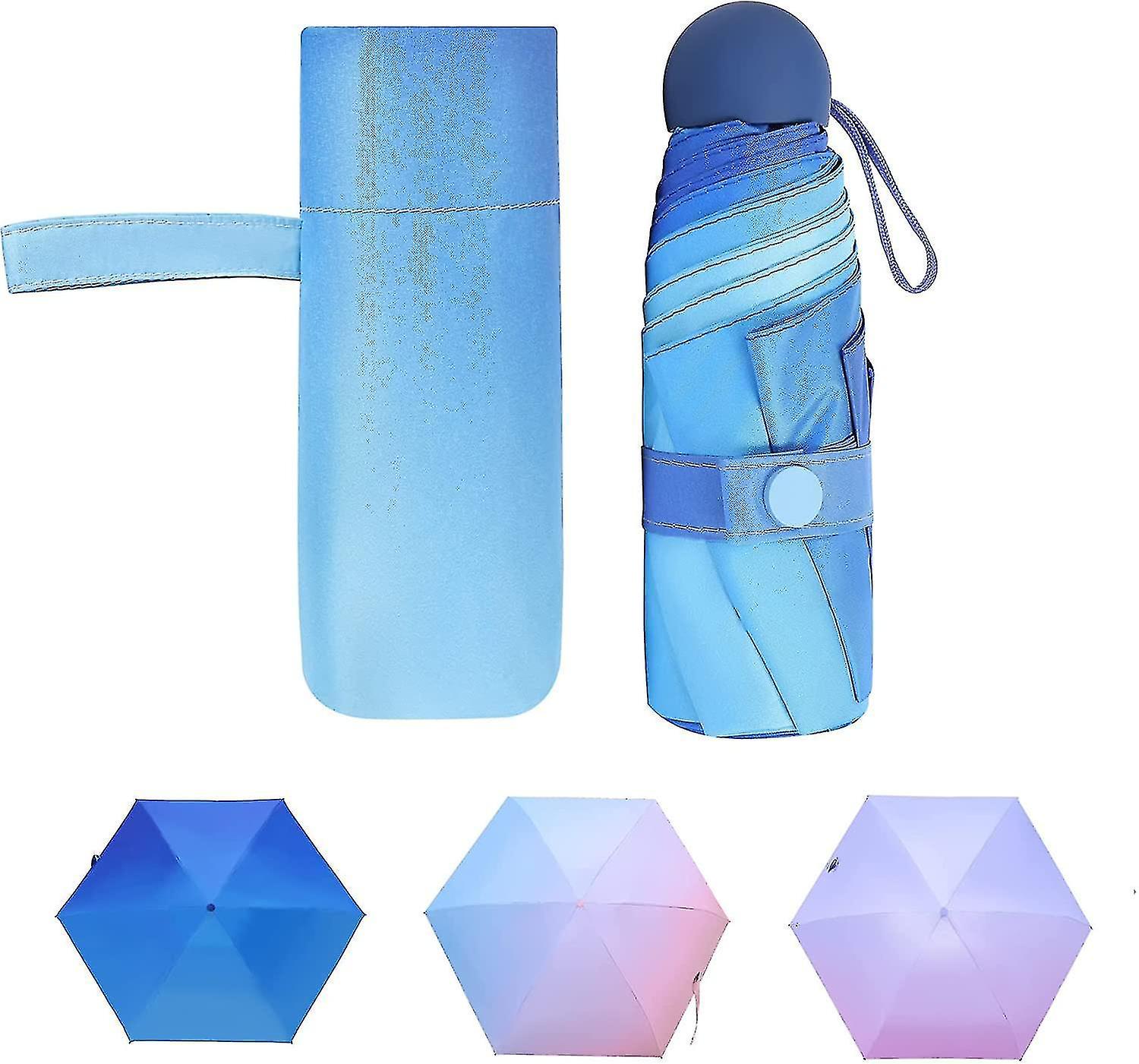 Liangnv Compact Travel Sun & Rain Umbrella Windproof Portable Mini Folding Umbrella For Girls Women