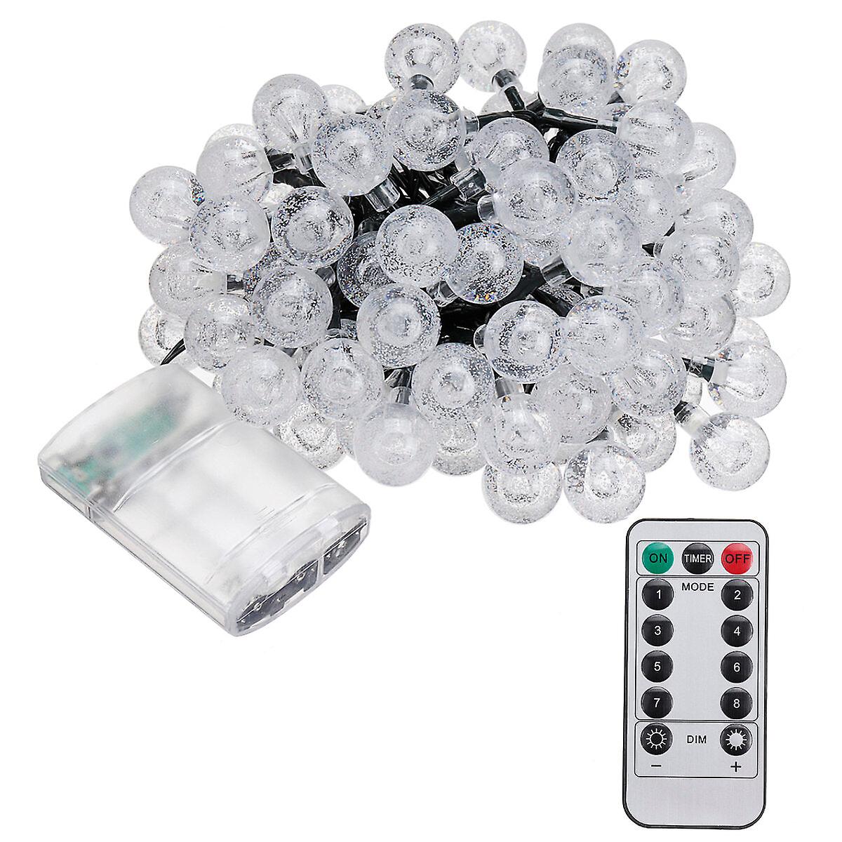 12M Waterproof 100 Led String Ball Lights - Outdoor Garden Party Wedding Decor With Remote Control