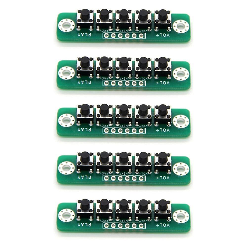 5pcs 5-bit Key Module Mcu External Key Module Switch Board Bluetooth Power Amplifier Key Board