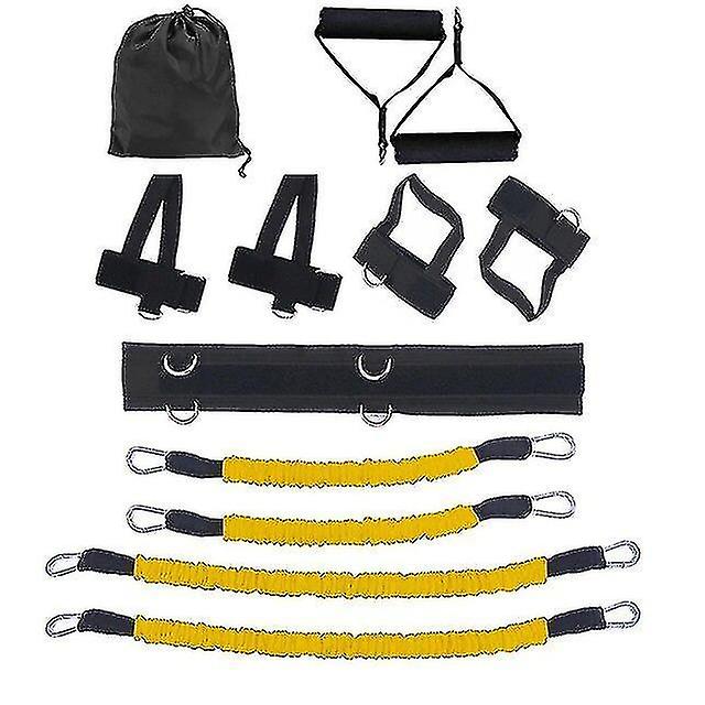 Jaune 35lb-40lb Corps Exercice Bande de Résistance Set Jambe Force Boxe Entraînement Saut Fitness Crossfi-G