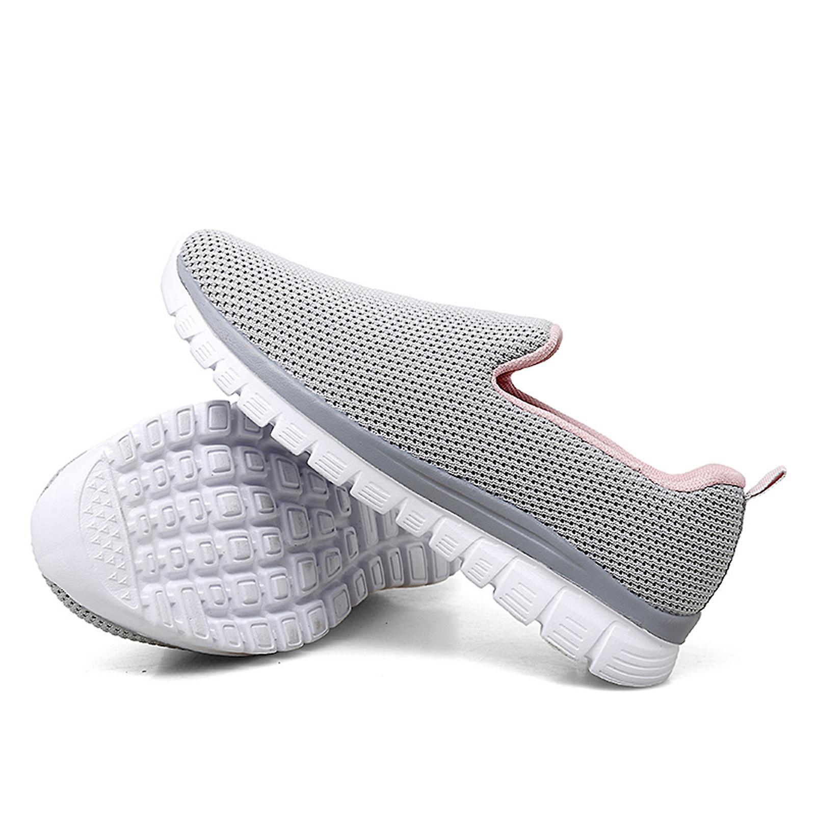Women's Casual Mesh Sports Shoes Slip-on Comfortable Flat Shoes For Running And Walking