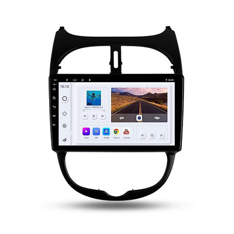 Car Radio Android Gps Navigation Player For Peugeot 206 1998 -2012 Multimedia Stereo WiFi Video 2din