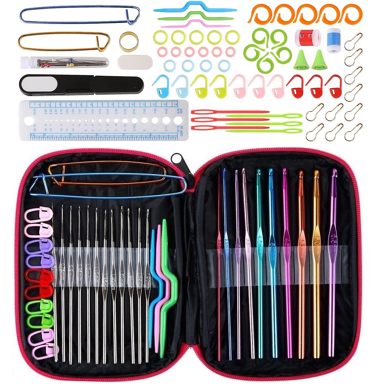 Aluminium Crochet Hooks Knitting Needles Set