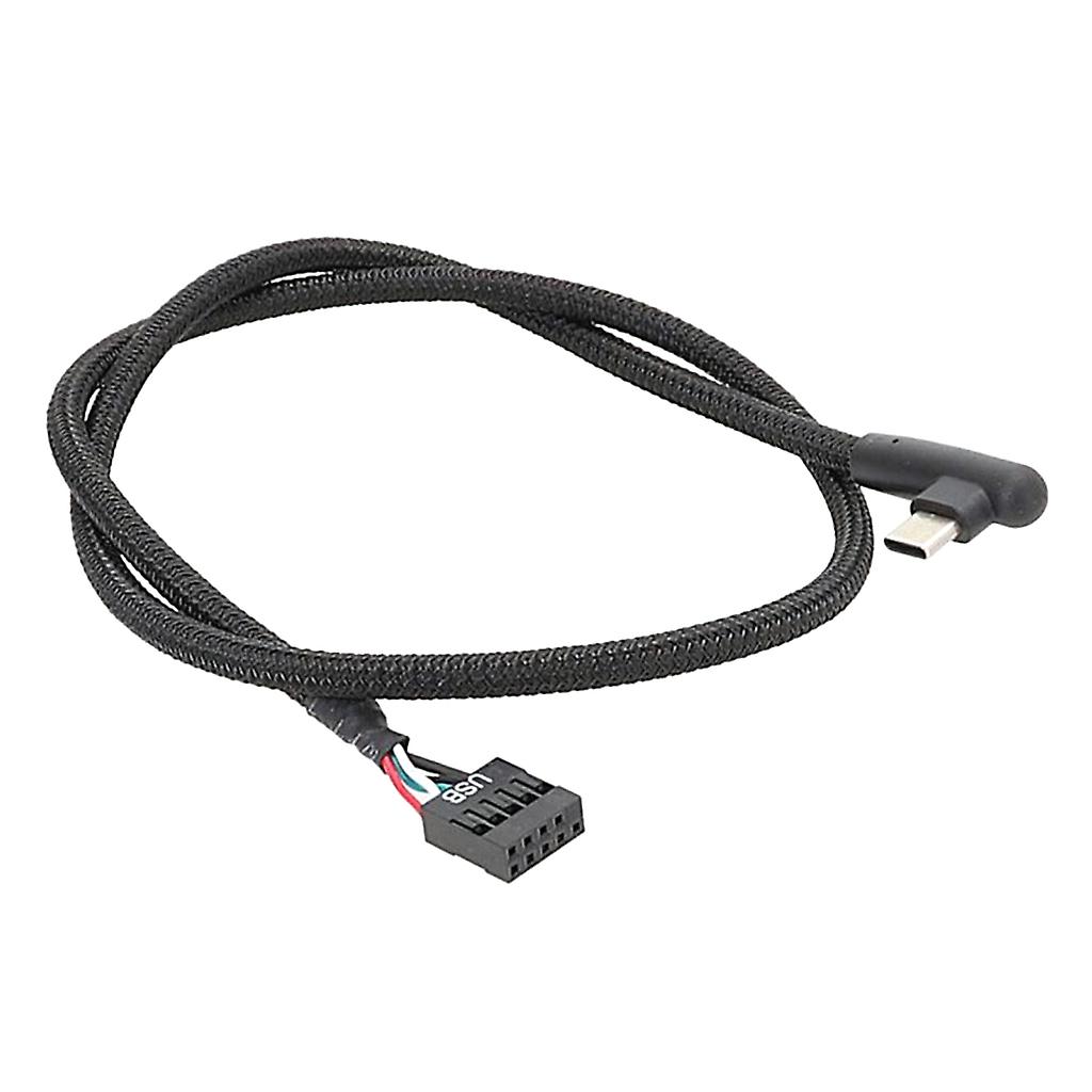 USB 9Pin to Type C Cable Anti interference Shielding Mesh Line Enhances Stability and Speed 60CM